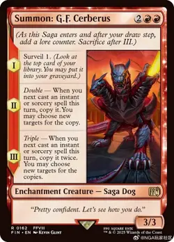 FOIL Summon G.F. Cerberus - MtG Final Fantasy - NM - - Image 1