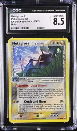CGC 8.5 Metagross 2005 EX Delta Species 11/113 Holo Pokemon Card - Image 1