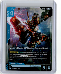 NM Gundam Card Game Newtype Rising GD01-003 Unicorn Gundam 02 Banshee LR - Image 1