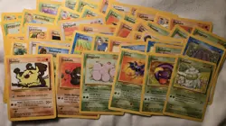 50 Vintage WOTC Pokemon Cards Base Set 1 & 2 1999 2000 Wizards of the Coast Bulk - Image 1