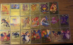 Set of 20 Gold Foil cards Fan Art Pokemon Cards - Image 2
