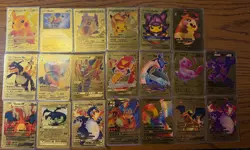 Set of 20 Gold Foil cards Fan Art Pokemon Cards - Image 3