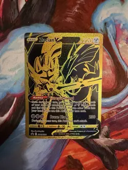 Zacian V SWSH076 SWSH: Sword & Shield Promo Card Gold NM - Image 1