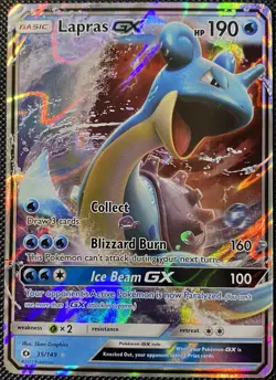 Lapras GX 35/149 SM Base Set Holo - Pokemon Card - Image 1