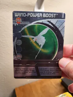 Bakugan Card - Wind-Power Boost (Bee Striker) - Chrome - Battle Brawlers - Image 1