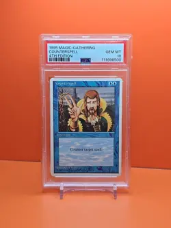 🔵🔵🔵 1995 Magic The Gathering COUNTERSPELL 4TH EDITION PSA 10 💎MINT 🔵🔵🔵 - Image 1