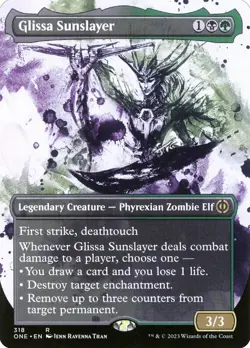 MTG Glissa Sunslayer Showcase Borderless ** Phyrexia: All Will Be One ** English - Image 1