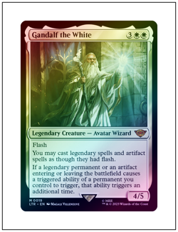 1x Gandalf the White, Foil, Lord of the Rings, Magic MTG NM - Image 1