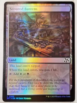 Scoured Barrens - FOIL - Aetherdrift - Magic the Gathering MTG Nice! - Image 1