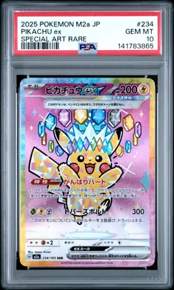 2025 POKEMON JAPANESE M2A-MEGA DREAM EX SPECIAL ART RARE #234 PIKACHU EX PSA 10 - Image 1