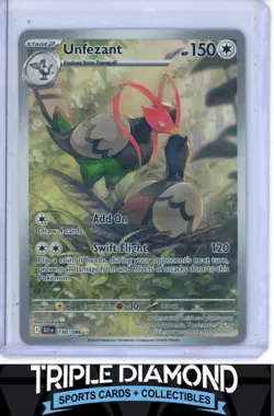 2025 Pokemon Black Bolt #150/086 Unfezant Illustration Rare FA V641 - Image 1