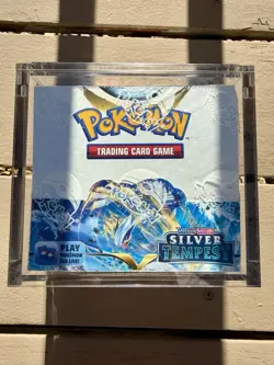Pokemon Sword & Shield Silver Tempest Booster Box w/ acrylic case 820650860911 - Image 1