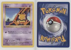 Abra Shadowless 1st Ed. Pokemon Base Set #43 1999 - Image 3
