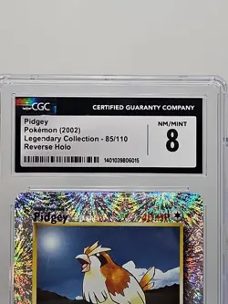 Pidgey 85/110 Legendary Collection Reverse Holo Pokemon CGC 8 - Image 2