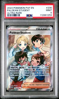 2024 POKEMON PAF EN-PALDEAN FATES ULTRA RARE #230 PALDEAN STUDENT PSA 9 - Image 1
