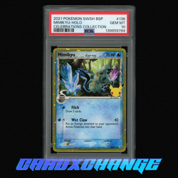 2021 Pokemon Swsh BSP 136 Mimikyu Holo Celebrations PSA 10 Gem Mint - Image 1