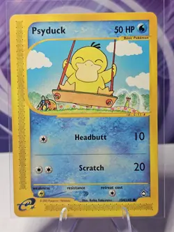Pokemon TCG Aquapolis Psyduck Card 104/147 LP E-reader Card - Image 1