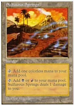 MTG Sulfurous Springs, Fifth Edition, Heavily Played, English - Image 1