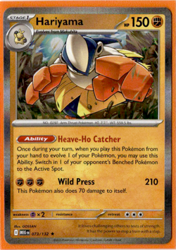 Hariyama - 073/132 - Holo Rare - Pokemon Mega Evolution - Image 1