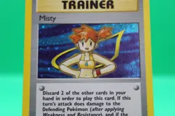 Pokemon TCG Misty Trainer Card Gym Heroes 18/132 Holo Rare LP Condition - Image 3