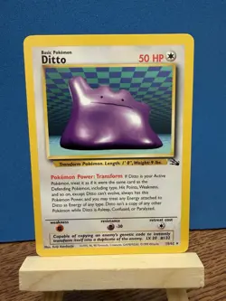 Pokemon TCG Ditto 18/62 Fossil Unlimited Non-Holo WOTC Vintage Card - Image 1