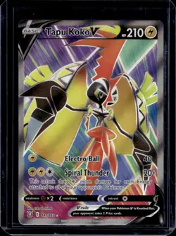 2021 Pokemon SWSH Battle Styles Tapu Koko V #147/163 - Image 1