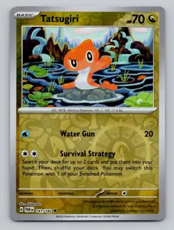 Reverse Holo Tatsugiri 141/182 Uncommon SV04: Paradox Rift Pokemon - Image 1