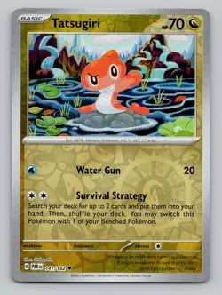 Reverse Holo Tatsugiri 141/182 Uncommon SV04: Paradox Rift Pokemon - Image 1