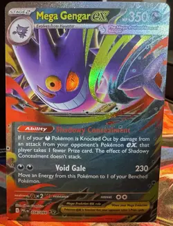 Mega Gengar Ex 056/094 Phantasmal Flames Double Rare Pokemon TCG Pack Fresh NM🔥 - Image 1