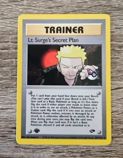1st EDITION Lt Surge's Secret Plan Gym Challenge 107/132 rare NM - Image 1