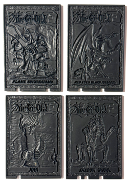 Yu-Gi-Oh! 1996 Collectible Card Plate Lot (4) w/ Red Eyes Black Dragon - Image 1