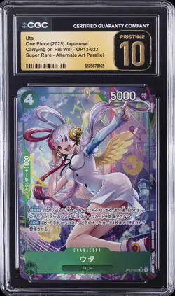 2025 ONE PIECE JPN CARRYING ON HIS WILL ALT ART #OP13-023 UTA CGC 10 PRISTINE - Image 1