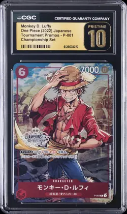 2022 ONE PIECE TOURNAMENT PROMOS JPN CHAMP SET MONKEY D. LUFFY CGC 10 PRISTINE - Image 1