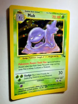 Pokemon Muk holo card #13 - Fossil set, never played - Image 2