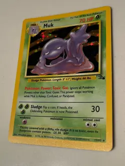 Pokemon Muk holo card #13 - Fossil set, never played - Image 3