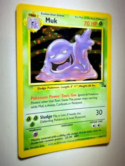 Pokemon Muk holo card #13 - Fossil set, never played - Image 5