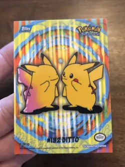 Pokemon Topps 2000 TV Animation Series 2 Stick-Ons #132 Ditto Card 5 of 10 Minty - Image 1