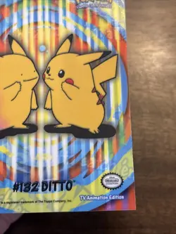 Pokemon Topps 2000 TV Animation Series 2 Stick-Ons #132 Ditto Card 5 of 10 Minty - Image 4