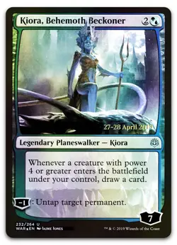 Kiora, Behemoth Beckoner #232 (Foil) (LP) Prerelease Cards PRE Magic MTG - Image 1