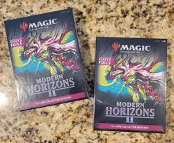 MTG Modern Horizons 2, 15-Card MH2 Collector Booster Box Lot x2 - New, Sealed!! - Image 1