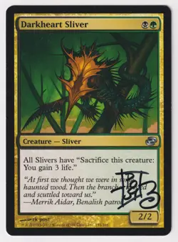 Signed Darkheart Sliver MP Planar Chaos Artist rk post 2007 MTG Magic Uncommon! - Image 1