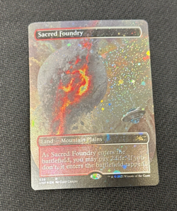MTG MAGIC THE GATHERING Unfinity SACRED FOUNDRY GALAXY FOIL RARE 536 NM/MINT - Image 1