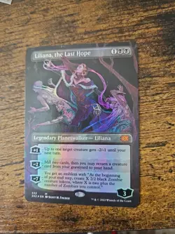 MTG Liliana,The Last Hope Mythic #333 Rare Foil Boderless Double Masters 2022 NM - Image 1