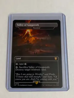 MTG - Valley of Gorgoroth - Wasteland - Borderless #0376 - LOTR - NEW UN-PLAYED - Image 1