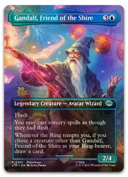 Gandalf, Friend of the Shire #401 (Foil) (NM) Prerelease Cards PRE Magic MTG - Image 1
