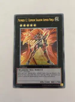 Yu-Gi-Oh Number 12 Crimson Shadow Armor Ninja ORCS-EN042 1st ed Ultimate Rare NM - Image 1