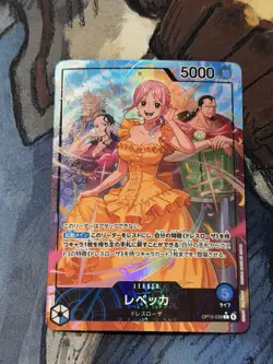 Rebecca (Alt Art) OP15-039 L Adventure on KAMI's Island ONE PIECE Card Japan NM - Image 1