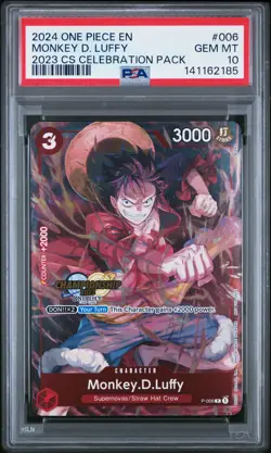 2024 ONE PIECE CHAMPIONSHIP 2023 CELEBRATION PACK #006 MONKEY D. LUFFY PSA 10 - Image 1