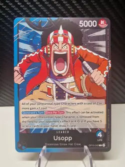 OP10-042 Usopp : Leader English One Piece TCG Card : OP10: Royal Blood - Image 1