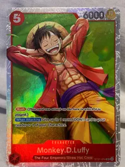 Monkey.D.Luffy ST21-014 SR Foil One Piece Starter Deck EX: Gear 5 English NM - Image 1